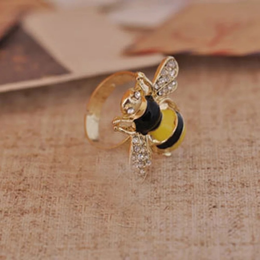 Small Nice Cute Bee Rings Adjustable - Picture 2 of 3